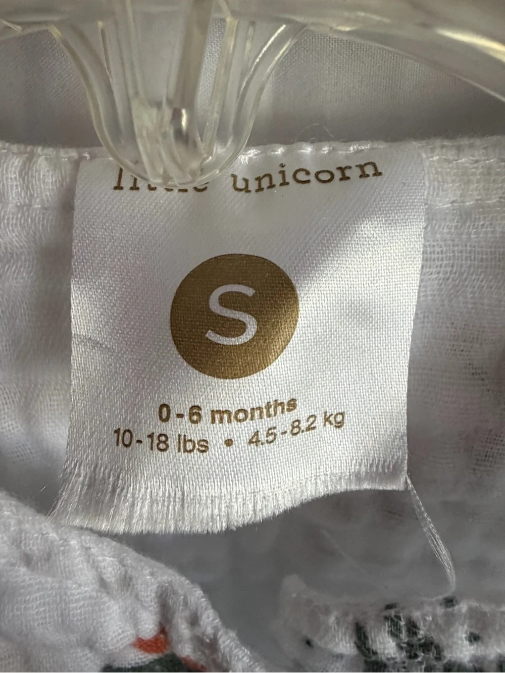 LITTLE UNICORN Cotton Muslin Sleep Bag (Small) 0-6 Months Succulent print EUC